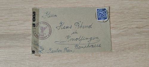 Alliierte zensur brief - alliierte, b.